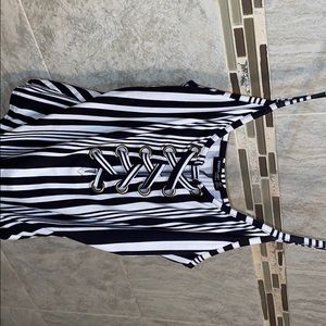 Striped bodysuit